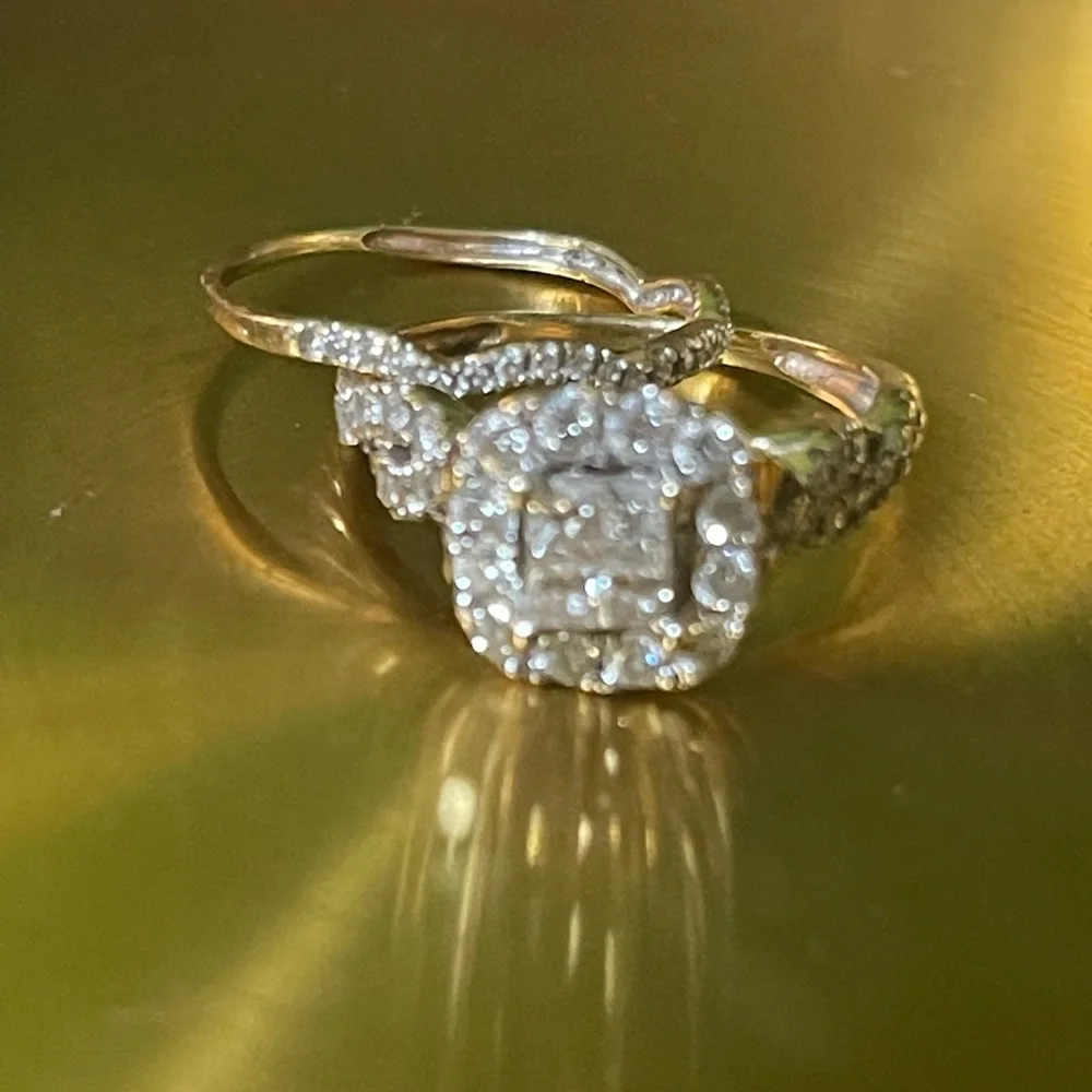 14k diamond bridal set - Picture 1 of 7